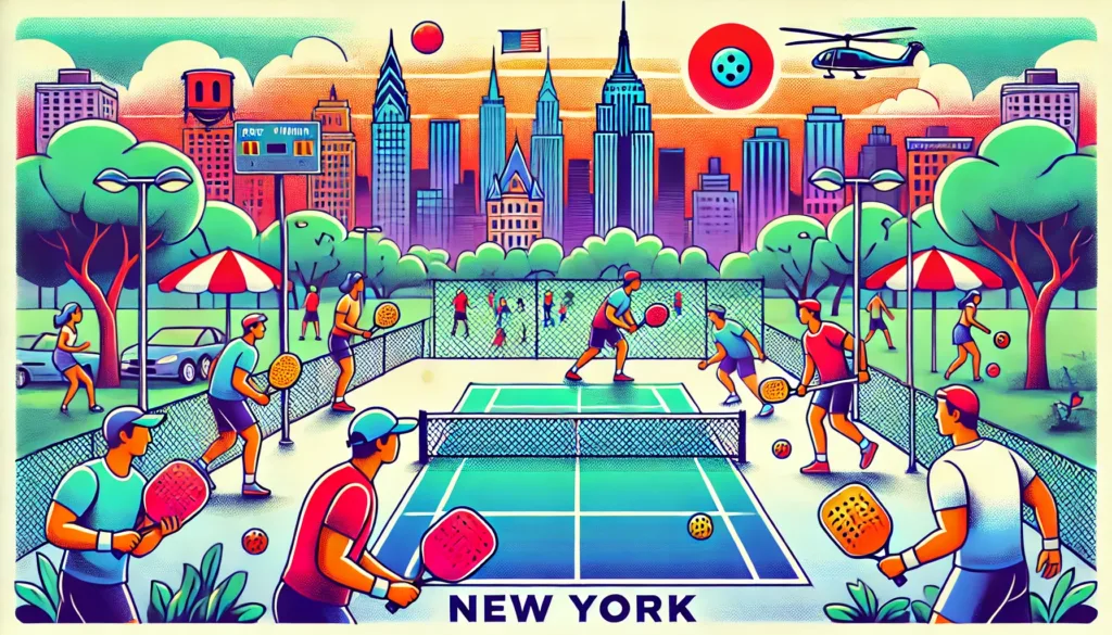 Outdoor pickleball court in New York
