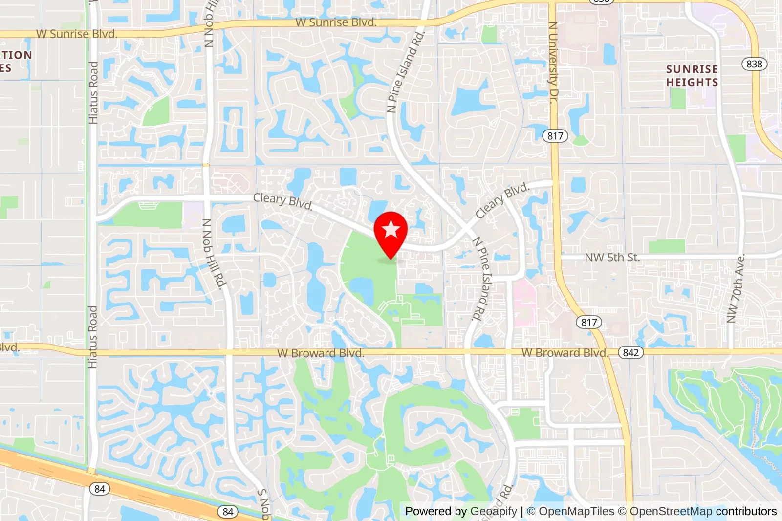 Central Park Pickleball Courts in Plantation, Florida