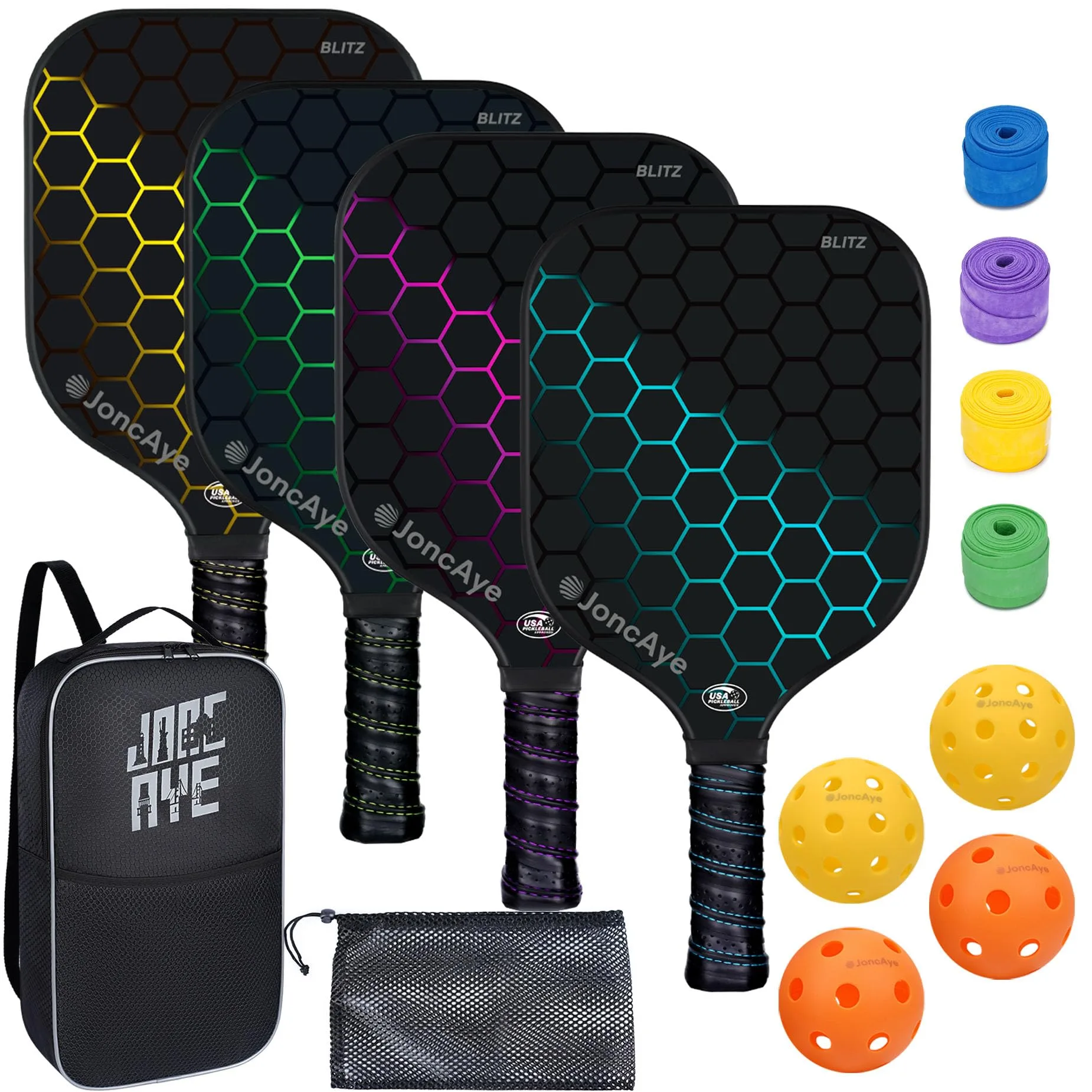 JoncAye pickleball paddle set