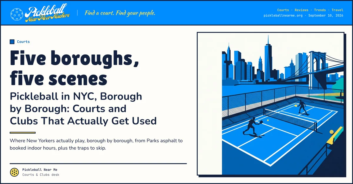 Five boroughs, five scenes — Pickleball in NYC, Borough by Borough: Courts and Clubs That Actually Get Used